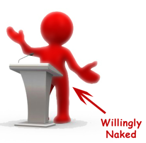 3d human give a lecture behind a podium